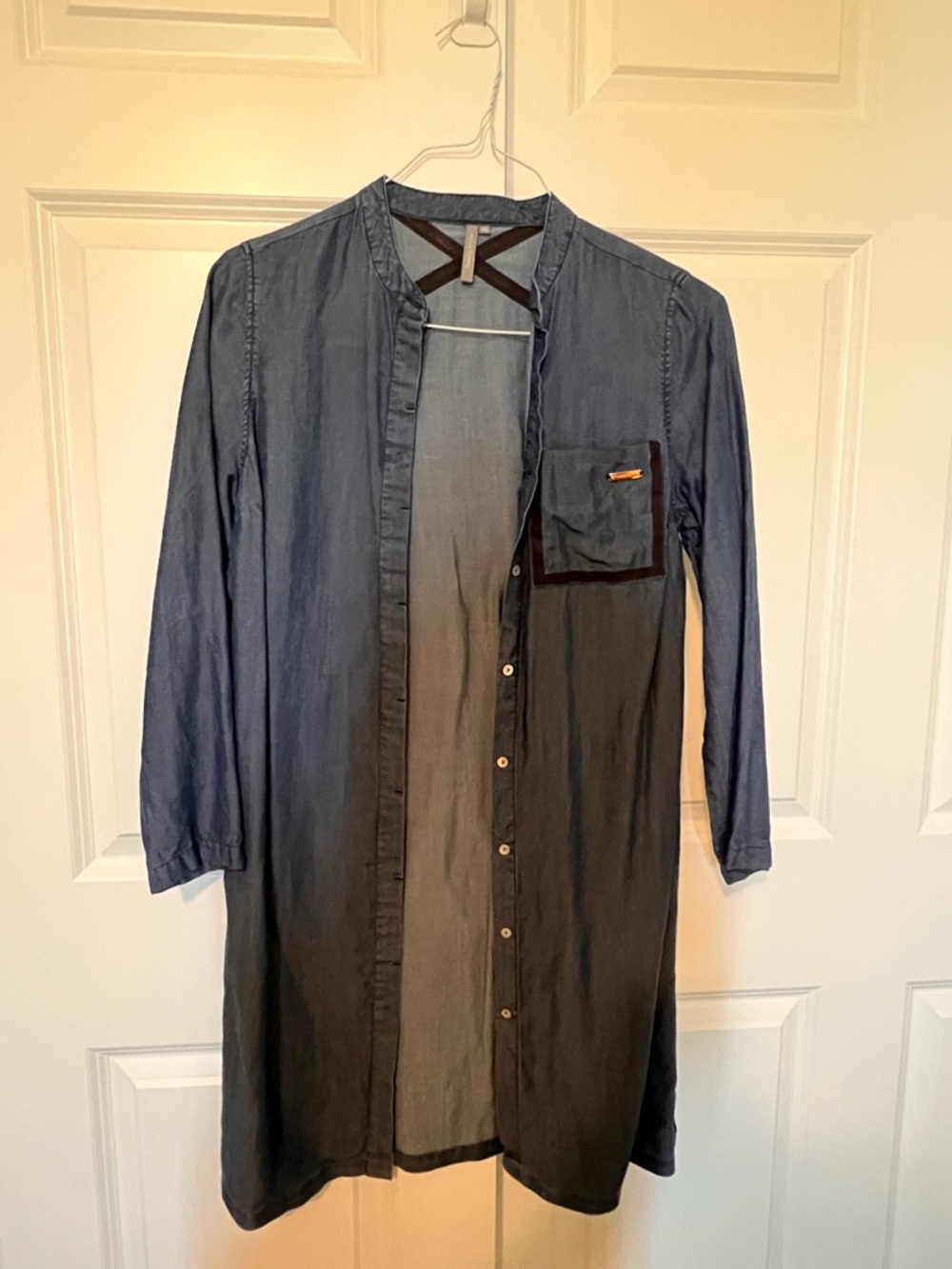 Sweaty Betty Navy Longline Shirt Jacket